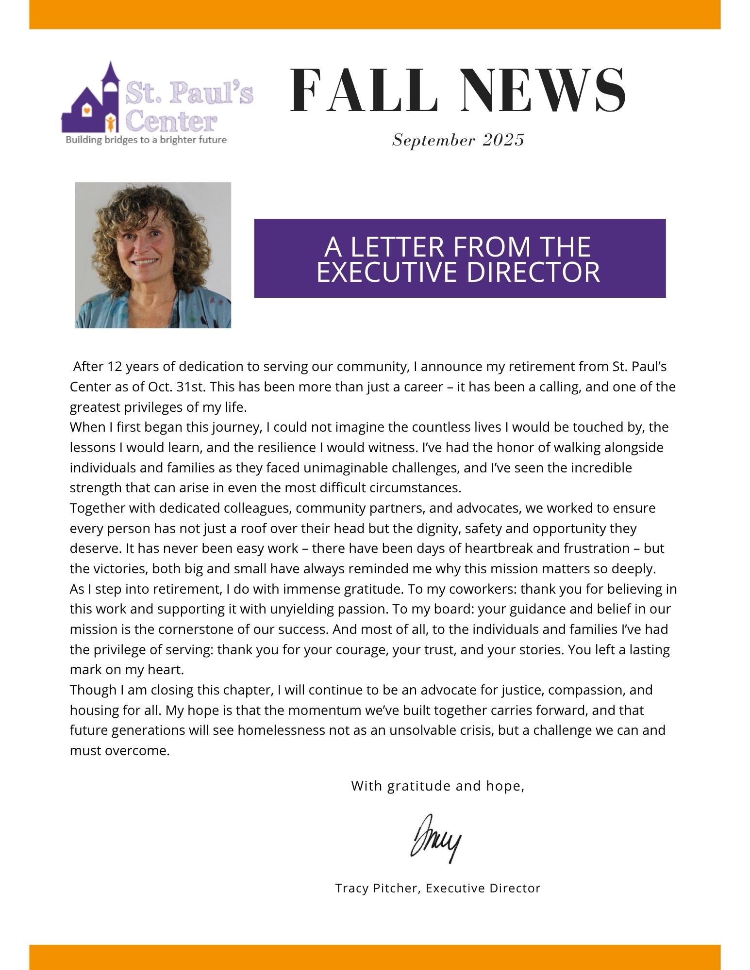 Fall 2025 Newsletter page 1